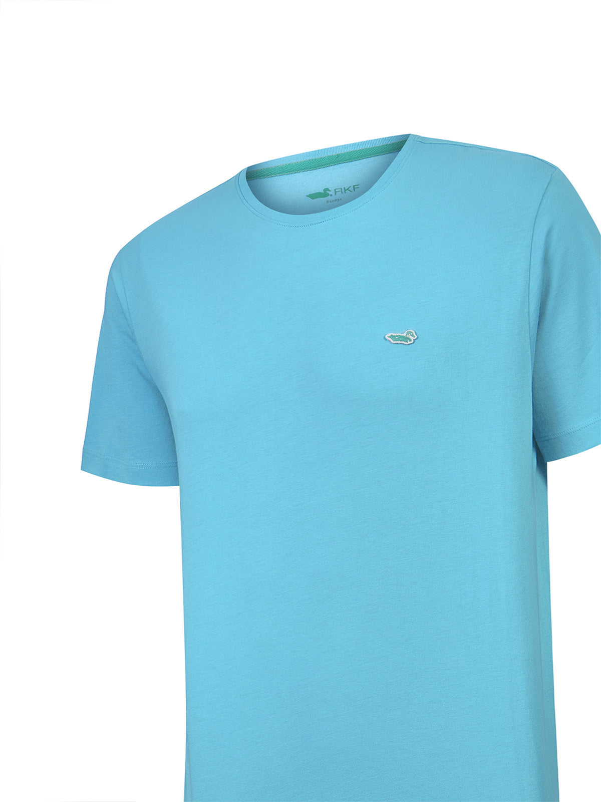 Polera Algodón Orgánico Hombre Basic Celeste Rockford