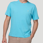Polera Algodón Orgánico Hombre Basic Celeste Rockford