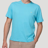 Polera Algodón Orgánico Hombre Basic Celeste Rockford