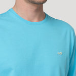 Polera Algodón Orgánico Hombre Basic Celeste Rockford