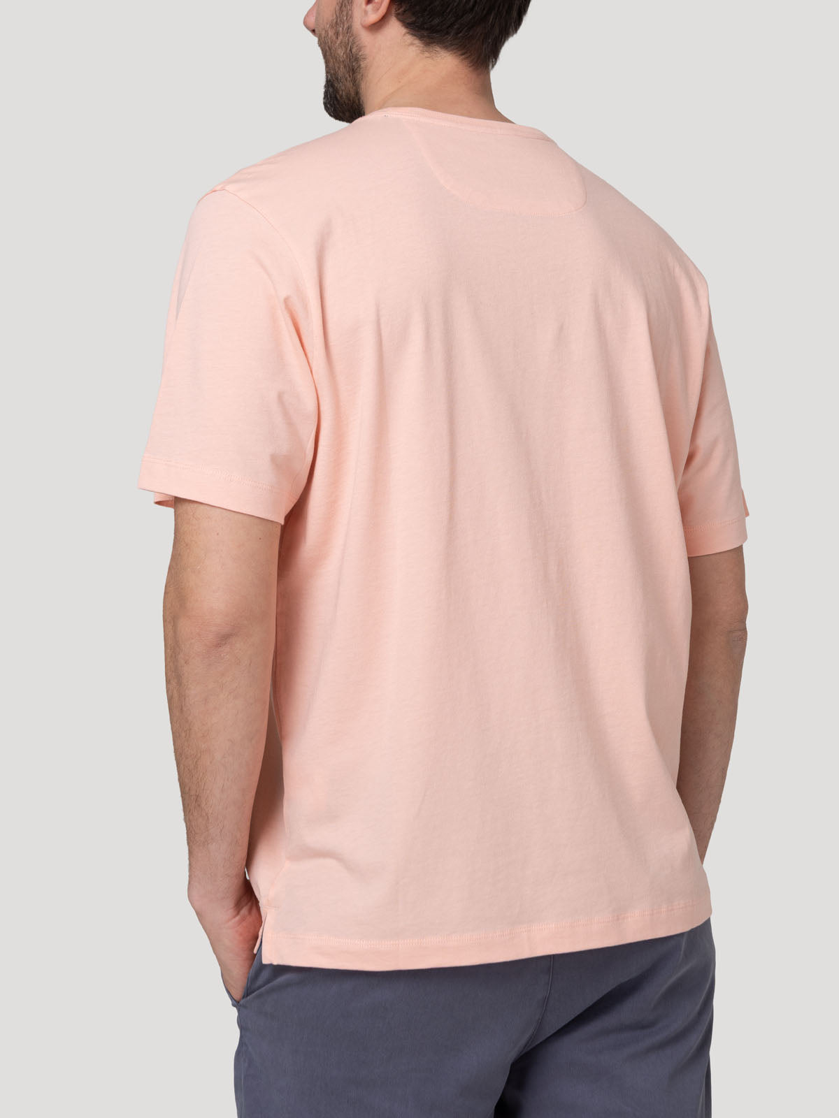 Polera Algodón Orgánico Hombre Basic Naranjo Rockford