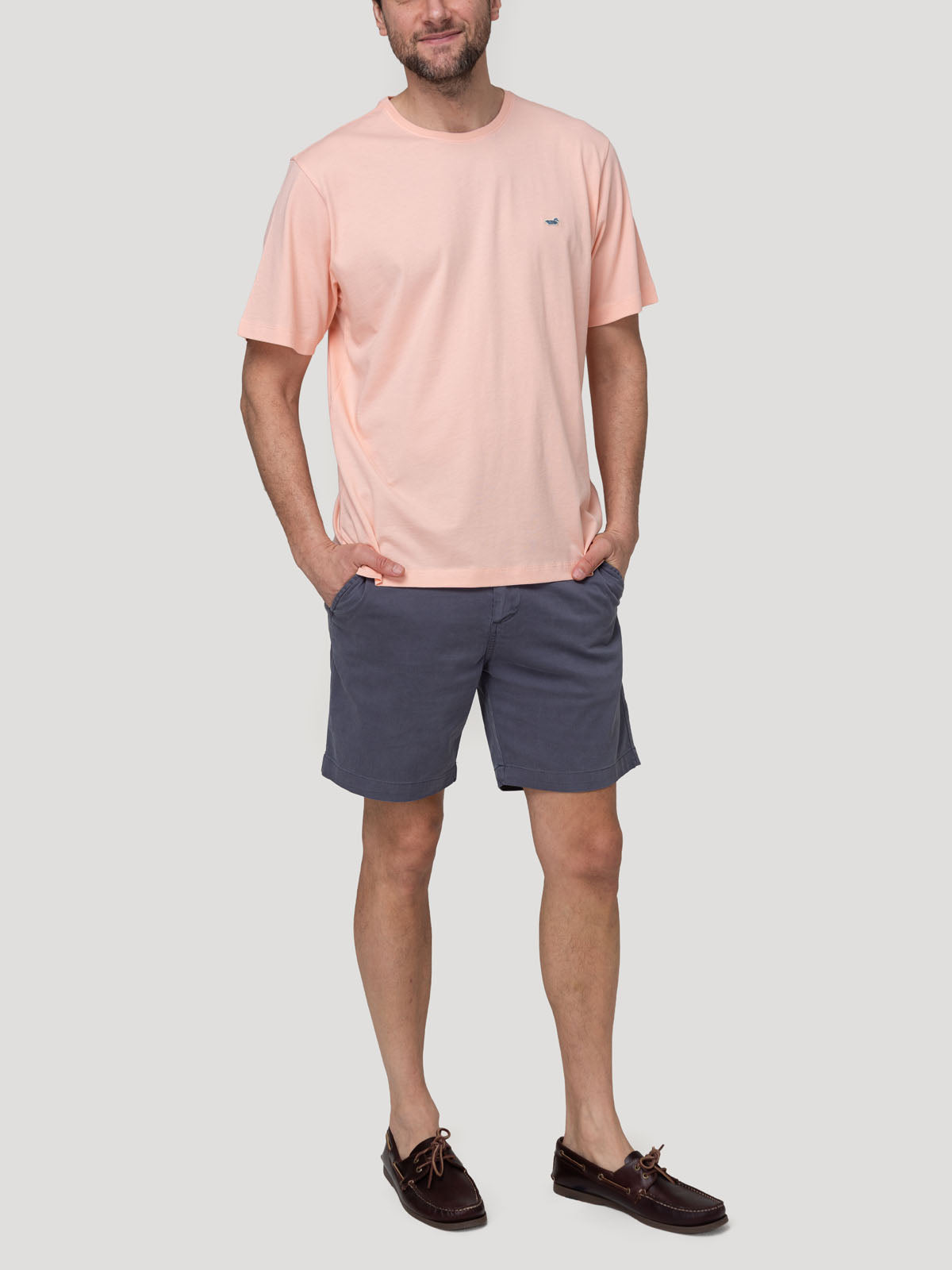 Polera Algodón Orgánico Hombre Basic Naranjo Rockford