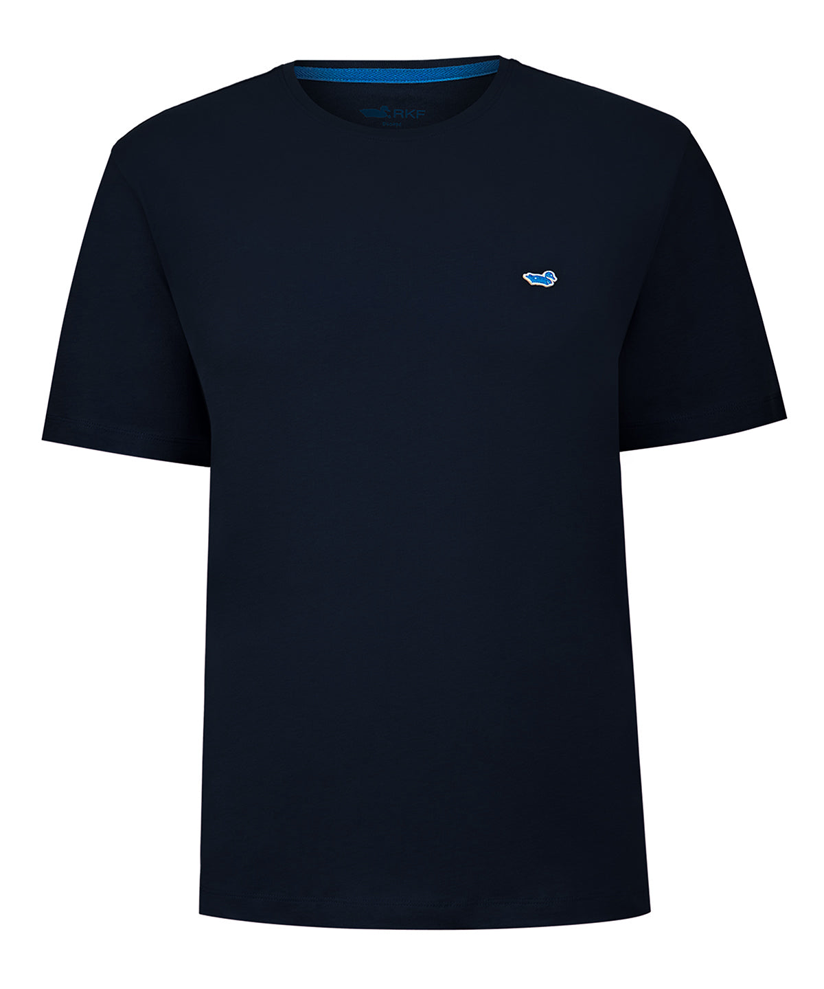 Polera Algodón Orgánico Hombre Basic Azul Rockford