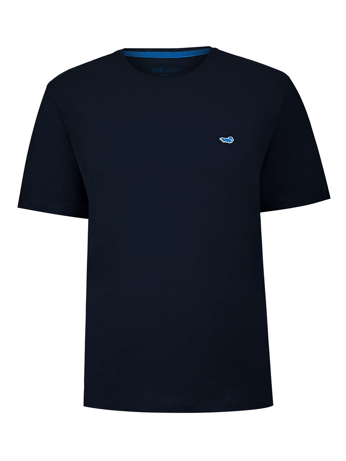 Polera Algodón Orgánico Hombre Basic Azul Rockford
