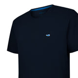 Polera Algodón Orgánico Hombre Basic Azul Rockford