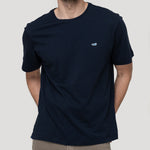 Polera Algodón Orgánico Hombre Basic Azul Rockford
