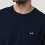 Polera Algodón Orgánico Hombre Basic Azul Rockford
