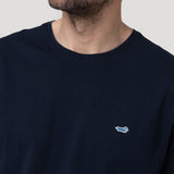 Polera Algodón Orgánico Hombre Basic Azul Rockford