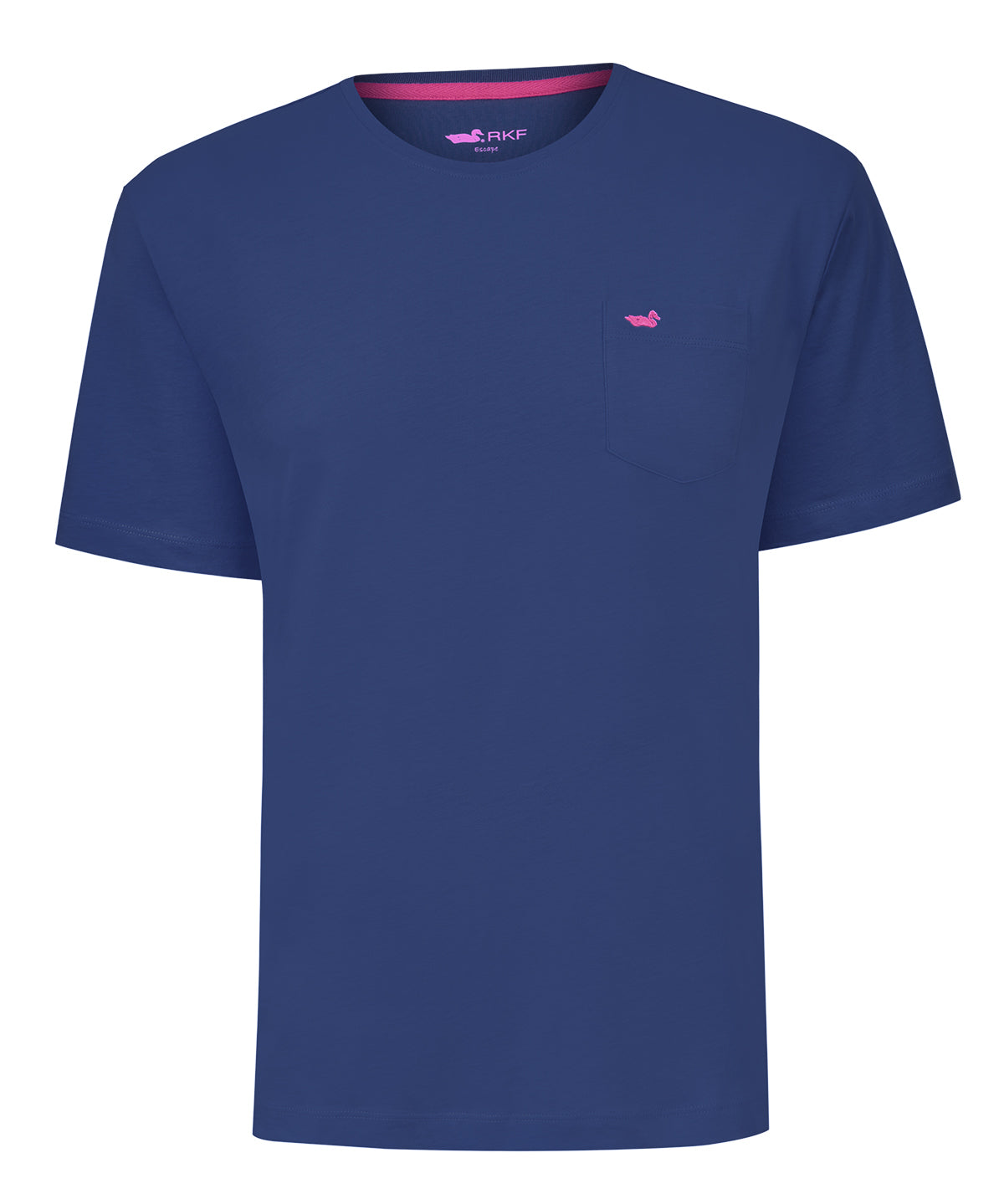 Polera Algodón Orgánico Hombre Basicpoc Azul Rockford