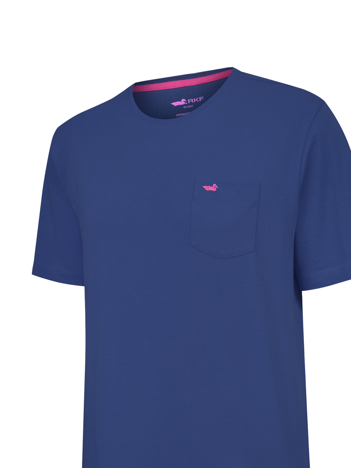 Polera Algodón Orgánico Hombre Basicpoc Azul Rockford
