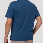 Polera Algodón Orgánico Hombre Basicpoc Azul Rockford