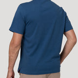 Polera Algodón Orgánico Hombre Basicpoc Azul Rockford