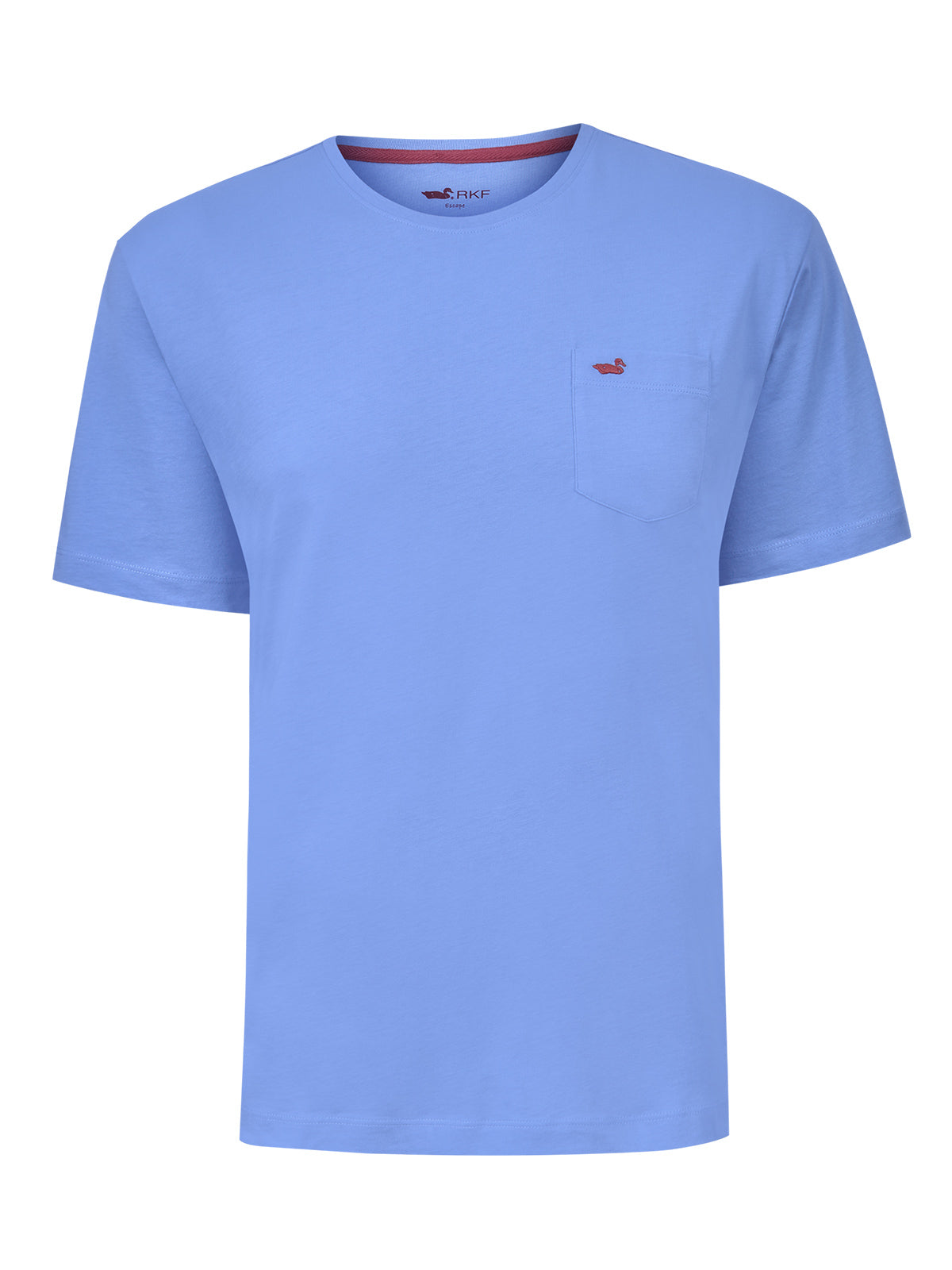 Polera Algodón Orgánico Hombre Basicpoc Celeste Rockford