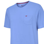Polera Algodón Orgánico Hombre Basicpoc Celeste Rockford