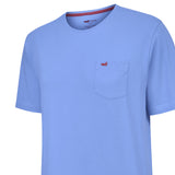 Polera Algodón Orgánico Hombre Basicpoc Celeste Rockford