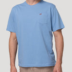Polera Algodón Orgánico Hombre Basicpoc Celeste Rockford