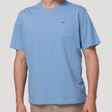 Polera Algodón Orgánico Hombre Basicpoc Celeste Rockford