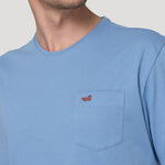 Polera Algodón Orgánico Hombre Basicpoc Celeste Rockford