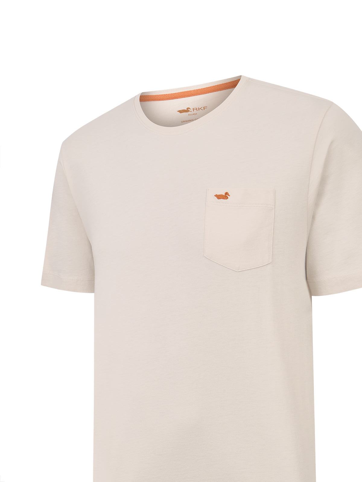 Polera Algodón Orgánico Hombre Basicpoc Beige Rockford