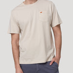 Polera Algodón Orgánico Hombre Basicpoc Beige Rockford
