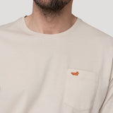 Polera Algodón Orgánico Hombre Basicpoc Beige Rockford