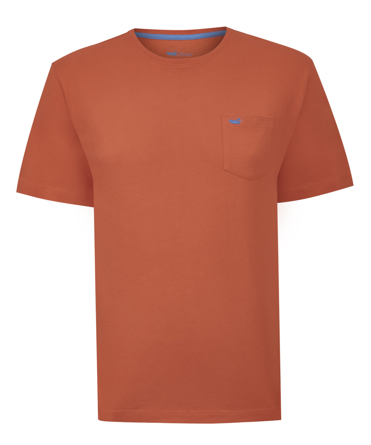 Polera Algodón Orgánico Hombre Basicpoc Naranjo Rockford