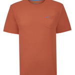 Polera Algodón Orgánico Hombre Basicpoc Naranjo Rockford