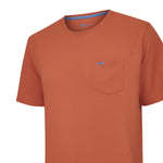 Polera Algodón Orgánico Hombre Basicpoc Naranjo Rockford