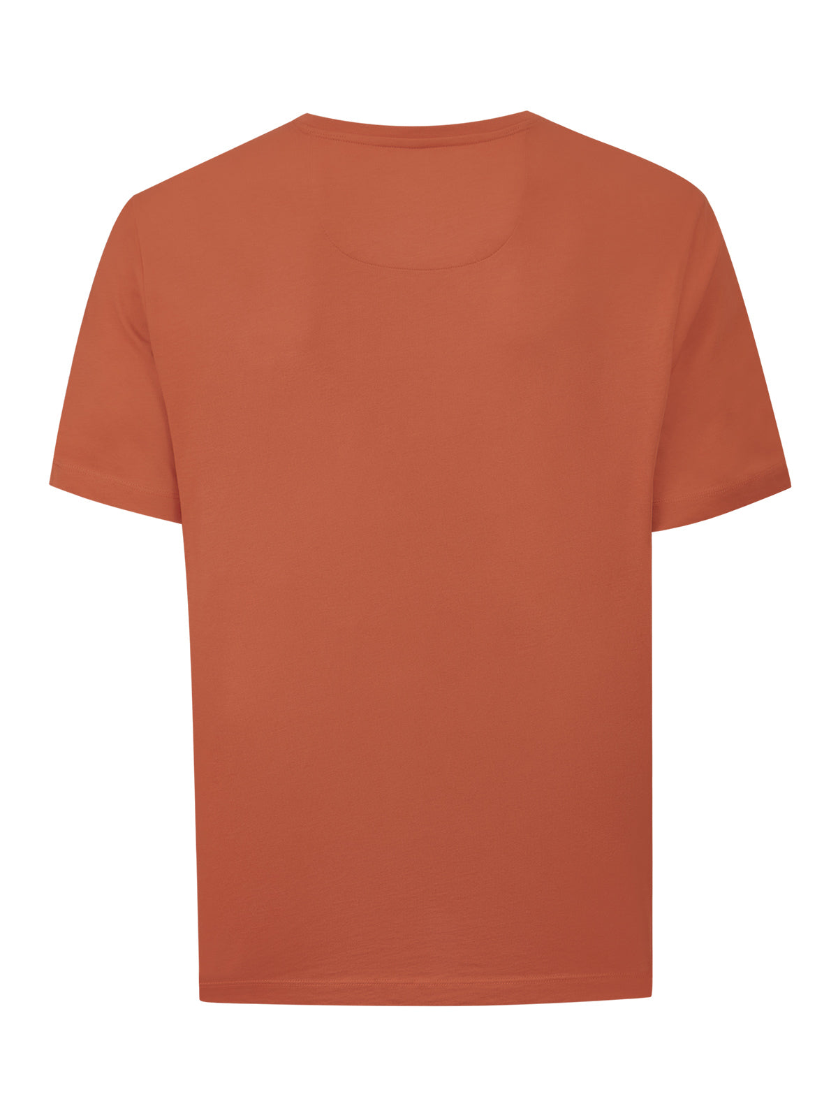 Polera Algodón Orgánico Hombre Basicpoc Naranjo Rockford