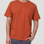 Polera Algodón Orgánico Hombre Basicpoc Naranjo Rockford