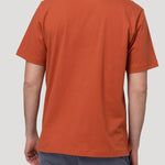 Polera Algodón Orgánico Hombre Basicpoc Naranjo Rockford