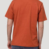 Polera Algodón Orgánico Hombre Basicpoc Naranjo Rockford
