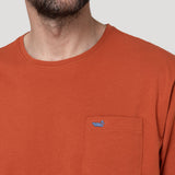 Polera Algodón Orgánico Hombre Basicpoc Naranjo Rockford