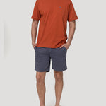 Polera Algodón Orgánico Hombre Basicpoc Naranjo Rockford