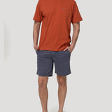 Polera Algodón Orgánico Hombre Basicpoc Naranjo Rockford