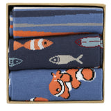 Calcetín Bambú Hombre Packift Pez Multicolor Rockford