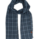 Bufanda Poliéster Reciclado/Lana Unisex Rkf Scarf Plaid Azul Rockford