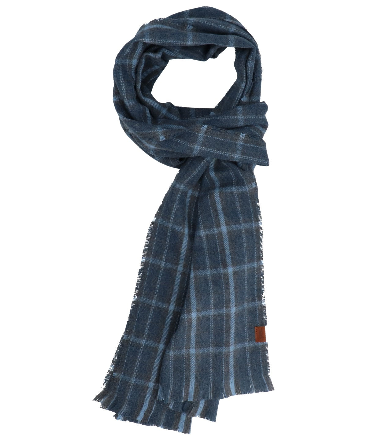 Bufanda Poliéster Reciclado/Lana Unisex Rkf Scarf Plaid Azul Rockford
