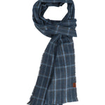 Bufanda Poliéster Reciclado/Lana Unisex Rkf Scarf Plaid Azul Rockford