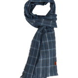 Bufanda Poliéster Reciclado/Lana Unisex Rkf Scarf Plaid Azul Rockford