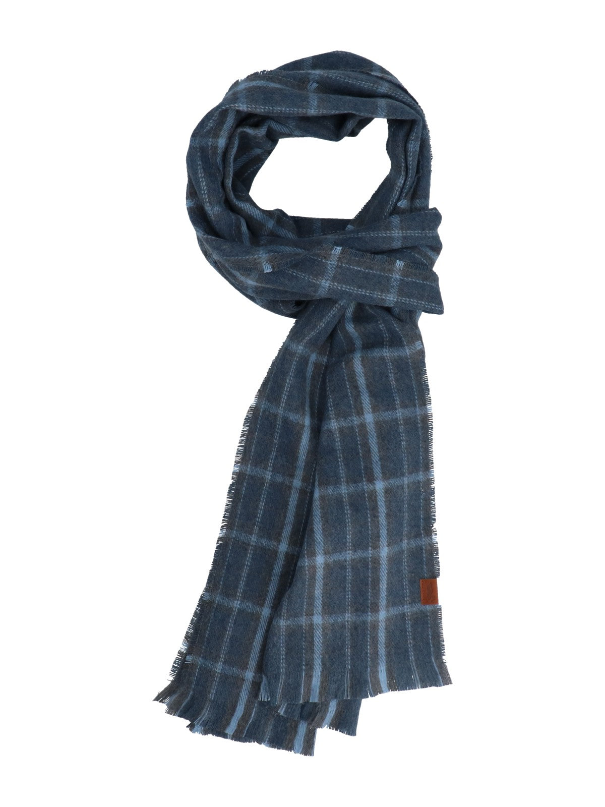 Bufanda Poliéster Reciclado/Lana Unisex Rkf Scarf Plaid Azul Rockford