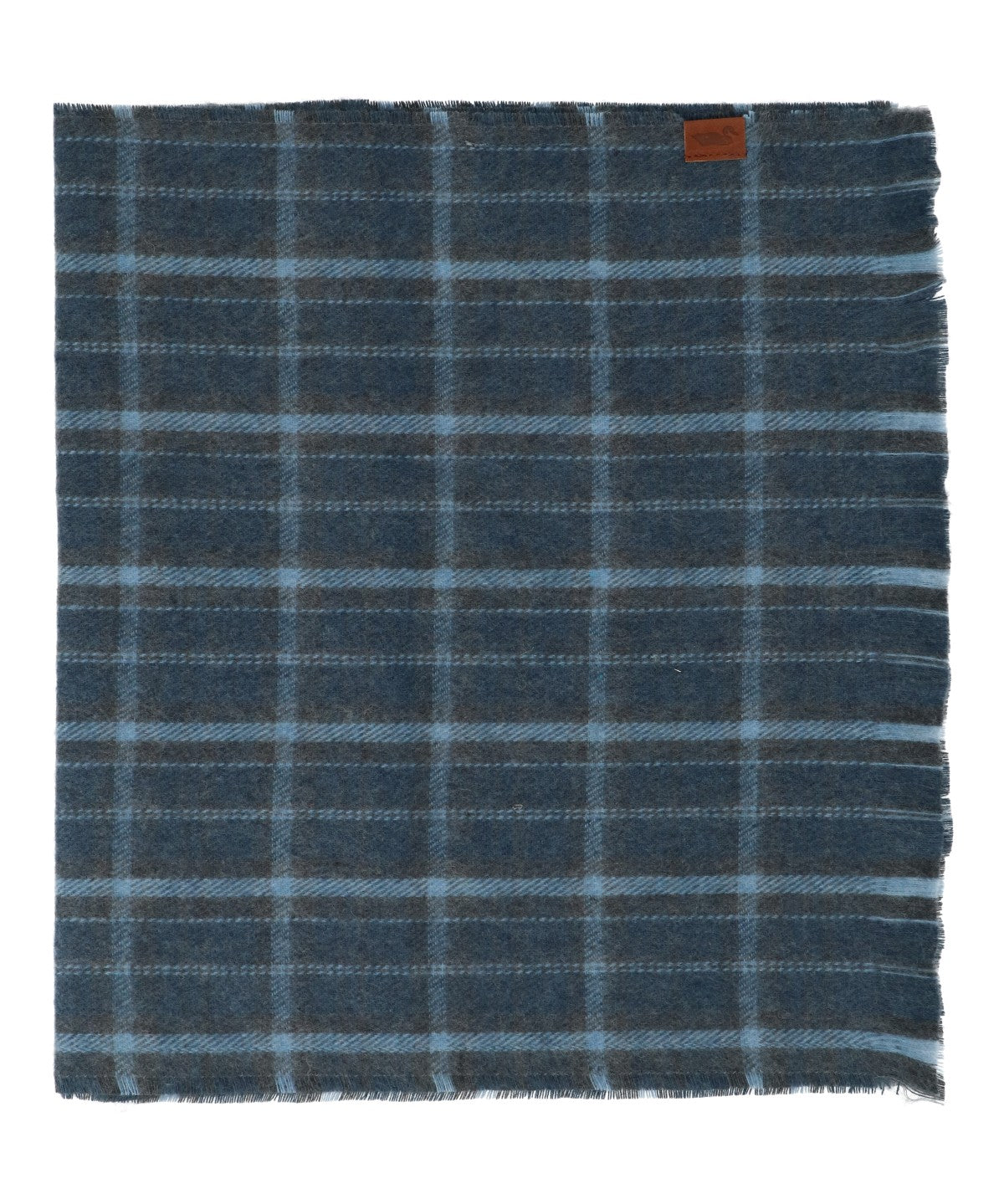 Bufanda Poliéster Reciclado/Lana Unisex Rkf Scarf Plaid Azul Rockford