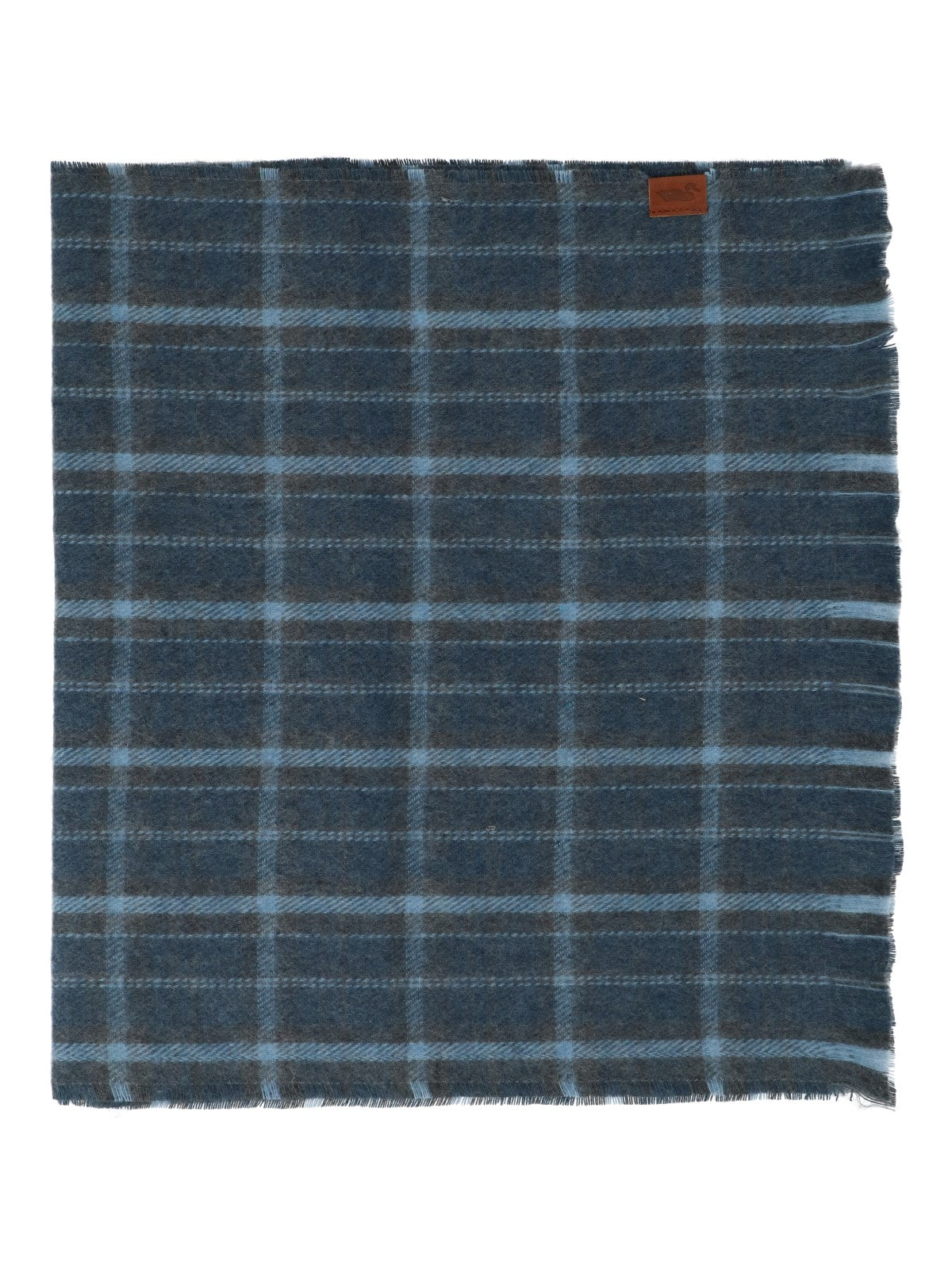 Bufanda Poliéster Reciclado/Lana Unisex Rkf Scarf Plaid Azul Rockford