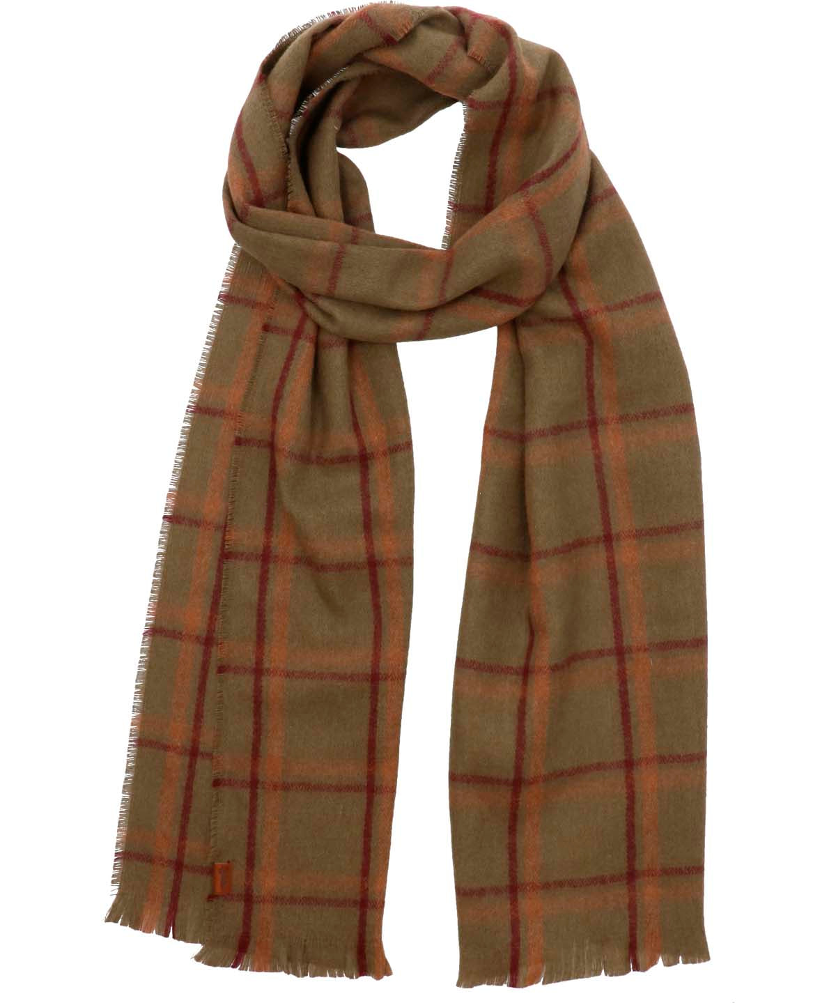 Bufanda Fibras Recicladas Hombre Rkf Scarf Plaid Camel Rockford