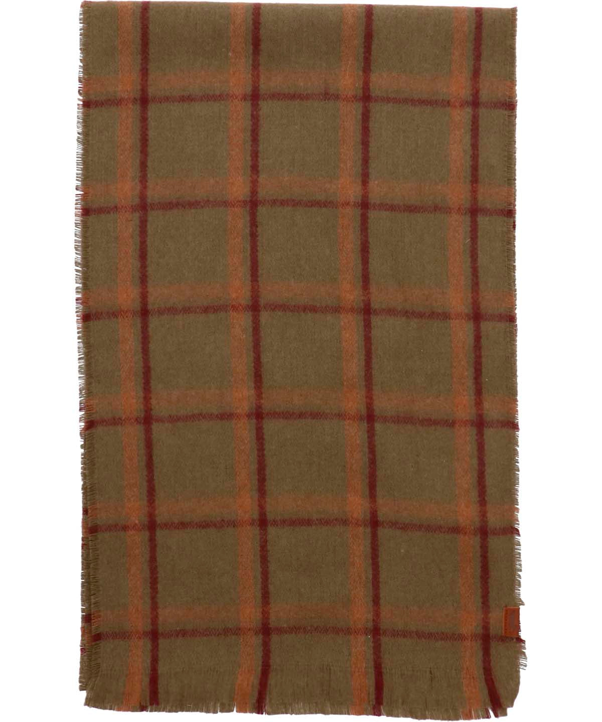 Bufanda Fibras Recicladas Hombre Rkf Scarf Plaid Camel Rockford