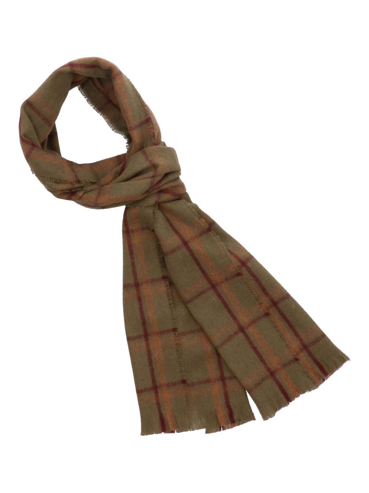 Bufanda Fibras Recicladas Hombre Rkf Scarf Plaid Camel Rockford