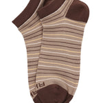 Calcetín Bambú Hombre Ped Stripe Café Rockford