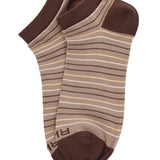 Calcetín Bambú Hombre Ped Stripe Café Rockford