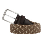 Cinturon Cuero Elastano Hombre Rf Tarek Café Rockford