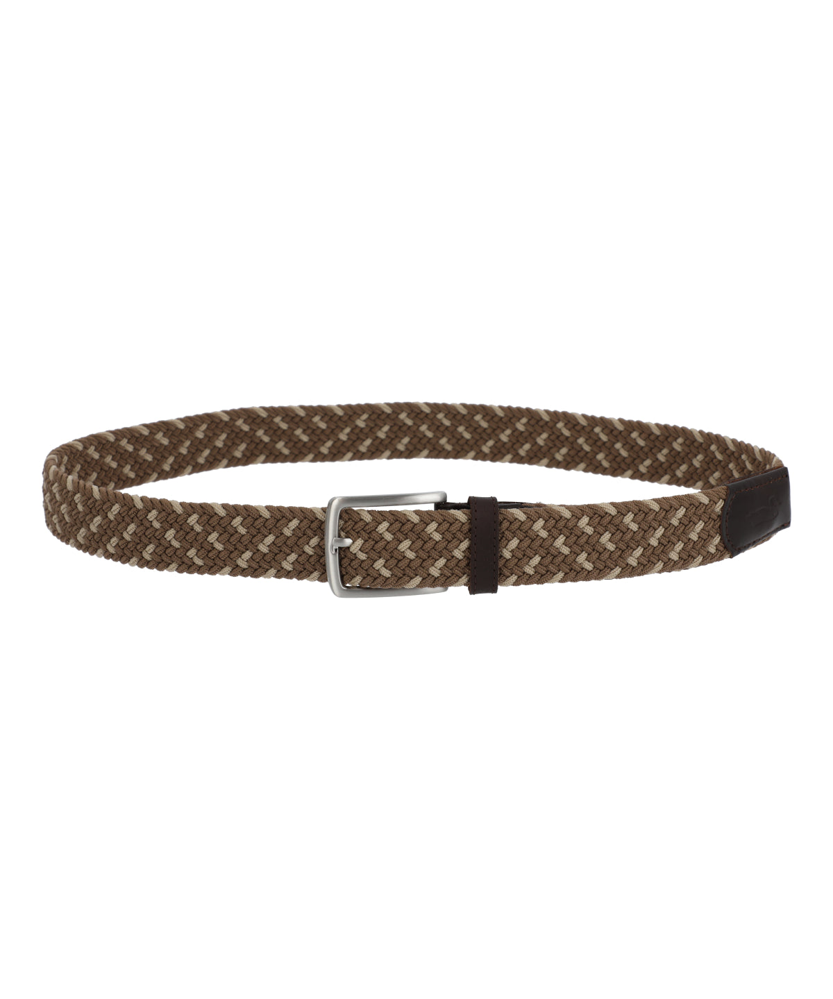 Cinturon Cuero Elastano Hombre Rf Tarek Café Rockford